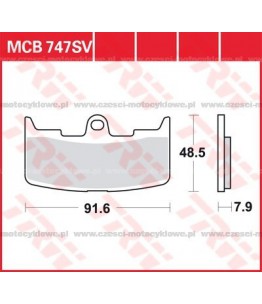 Klocki hamulcowe TRW MCB747SV