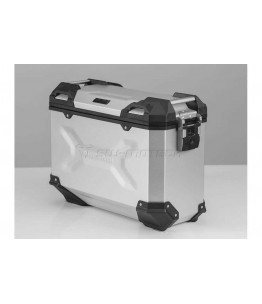 SW Motech Aluminiowy TRAX ADVENTURE BOX M 37 l. Prawo. srebrny