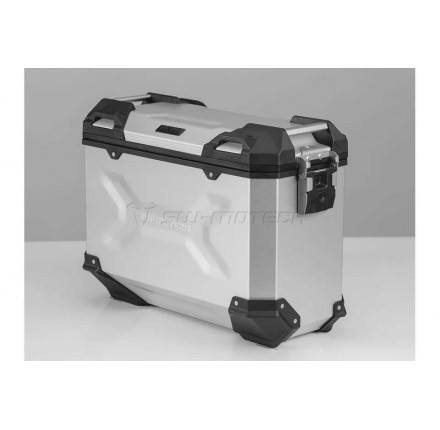 SW Motech Aluminiowy TRAX ADVENTURE BOX M 37 l. Prawo. srebrny