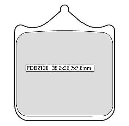 Klocki hamulcowe sintermetalowe Ferodo FDB 2120 ST 4 sztuki w zestawie