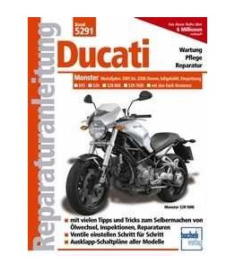 Nr 5291 Podręcznik serwisowy DUCATI Monster 695, S2R, S2R 800, S2R 1000, 05-08, chłodzony powietrzem, z wtryskiem paliwa