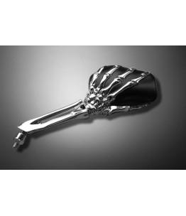 LUSTERKA SKELETON HAND BLACK/CHROME, homologacja