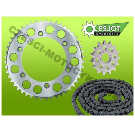 Zestaw napędowy ESJOT do Kawasaki 65 KX A3-A6, A6F-A9F chain 428 (02-09)