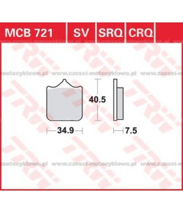 Klocki hamulcowe TRW MCB721SV