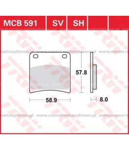 Klocki hamulcowe TRW MCB591SV