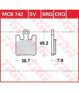 Klocki hamulcowe TRW MCB742SCR