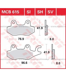 Klocki hamulcowe TRW MCB615SV