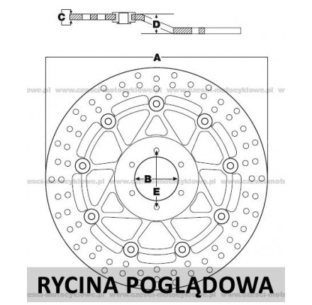 Tarcza hamulcowa TRW, pływająca kod: MSW 259